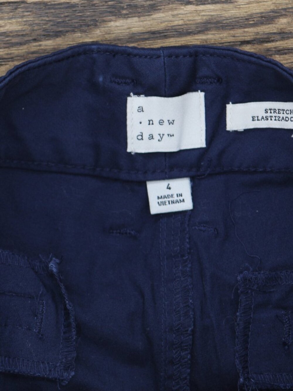 A New Day Navy Blue A Day High Rise Straight Ankle Chino Pants Navy 4 - Picture 6 of 8